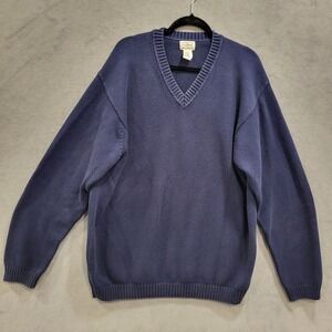 LL Bean V Neck Sweater‎ Men Size XL Tall Heavyweight Preppy Academia Office